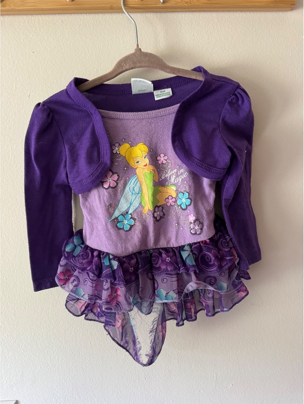 Vintage Disney Fairies 12 month Purple Top